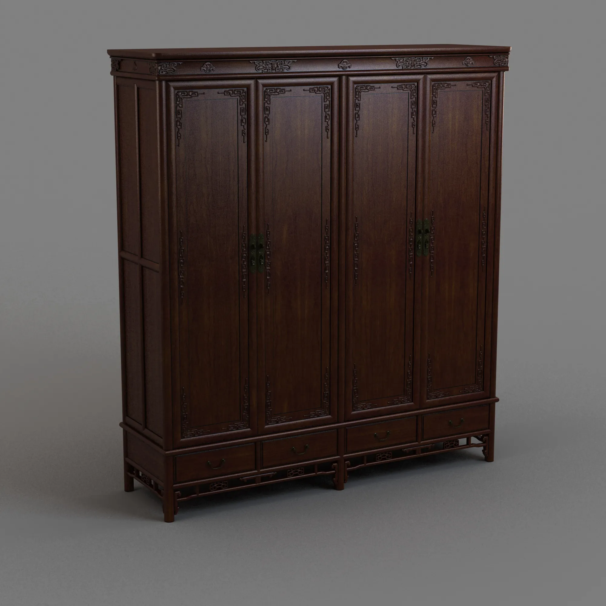 Wardrobe 3D Model .c4d .max .obj .3ds .fbx .stl .blend 