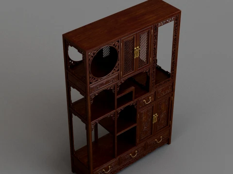 Antique shelf 3D Model