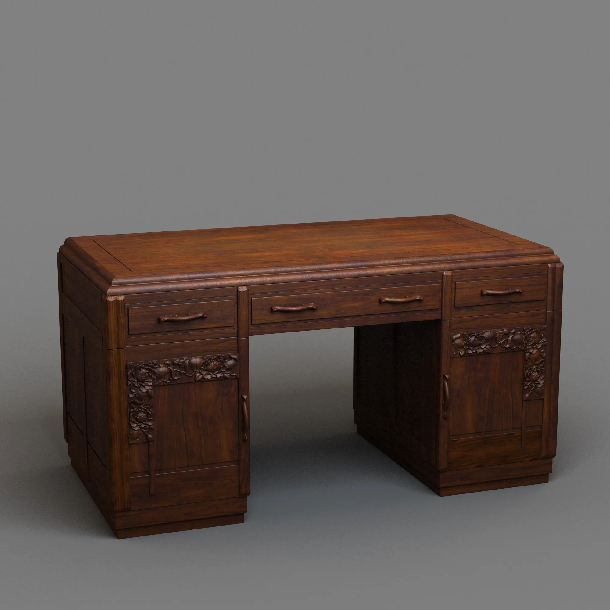 Writing desk 3D Model .c4d .max .obj .3ds .fbx .stl .blend 