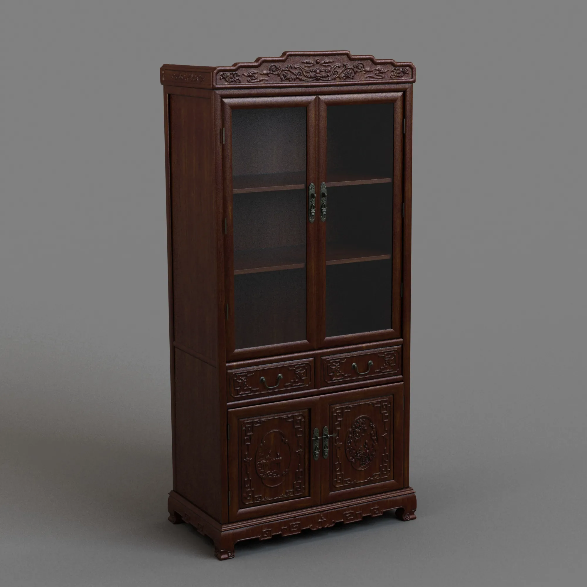 Bookcase 3D Model .c4d .max .obj .3ds .fbx .stl .blend 