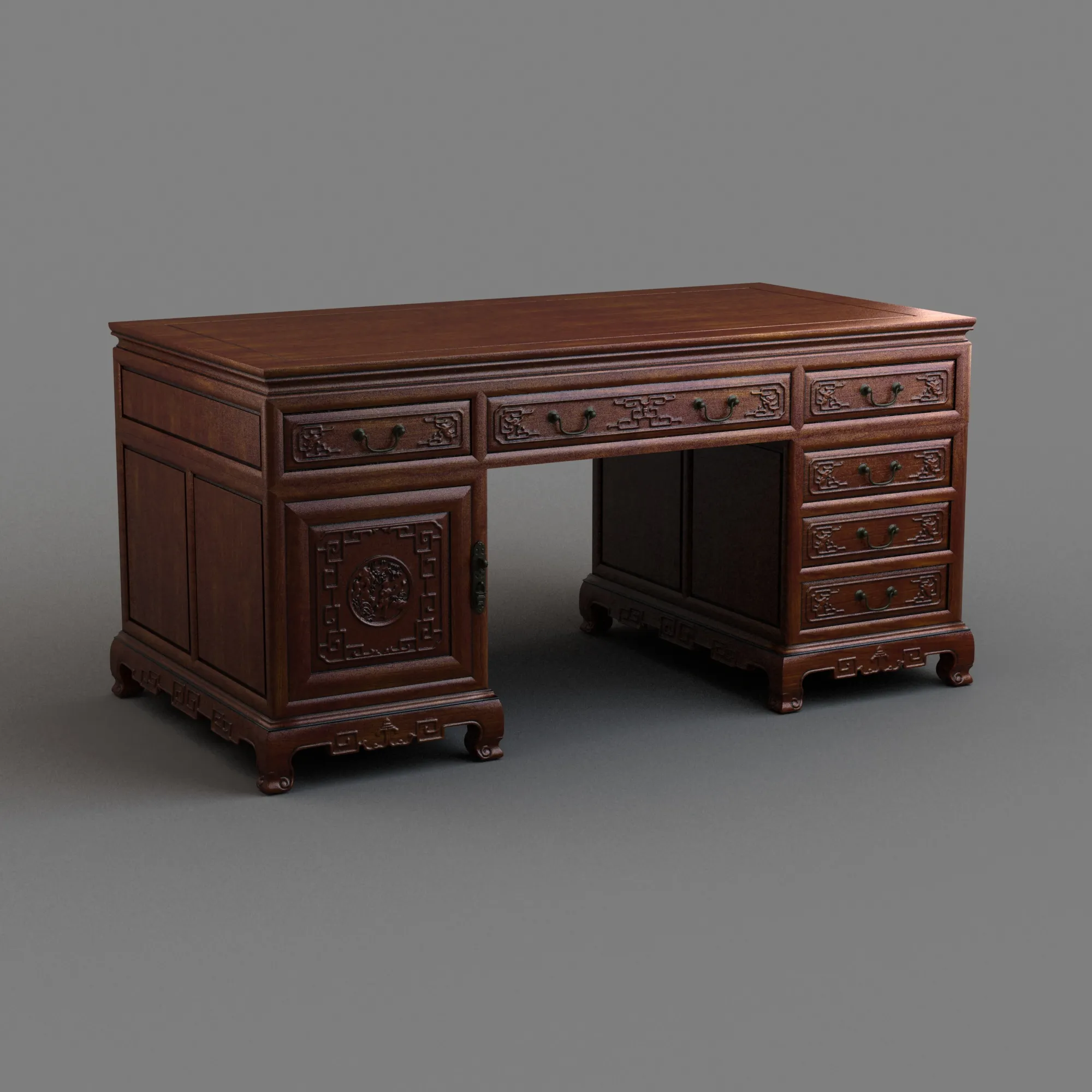 Writing desk 3D Model .c4d .max .obj .3ds .fbx .stl .blend 