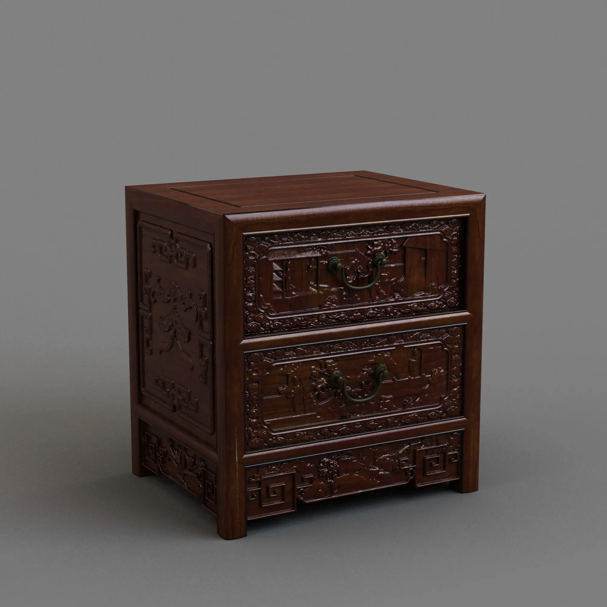 Nightstand 3D Model .c4d .max .obj .3ds .fbx .stl .blend 