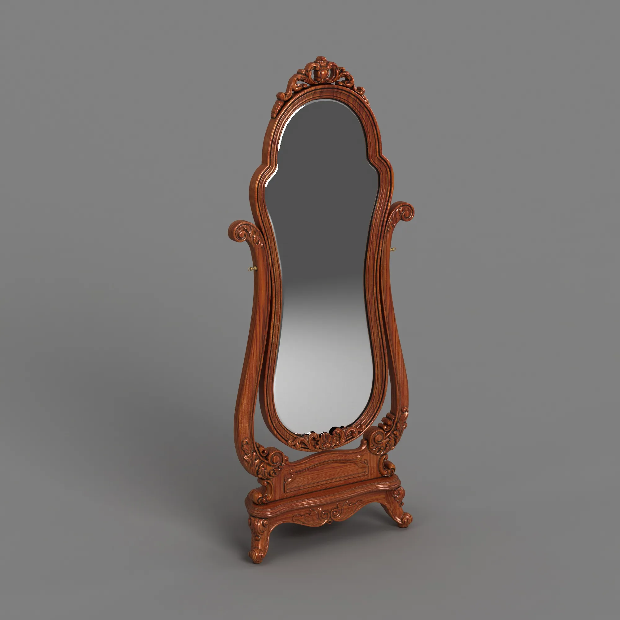 Full-length mirror 3D Model .c4d .max .obj .3ds .fbx .stl .blend 