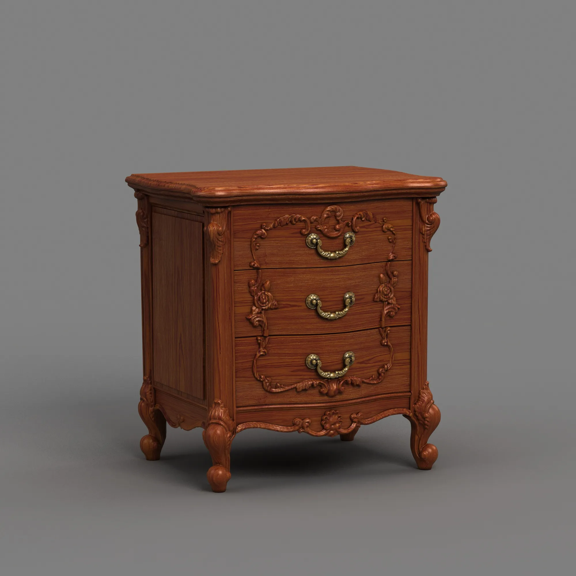 Nightstand 3D Model .c4d .max .obj .3ds .fbx .stl .blend 