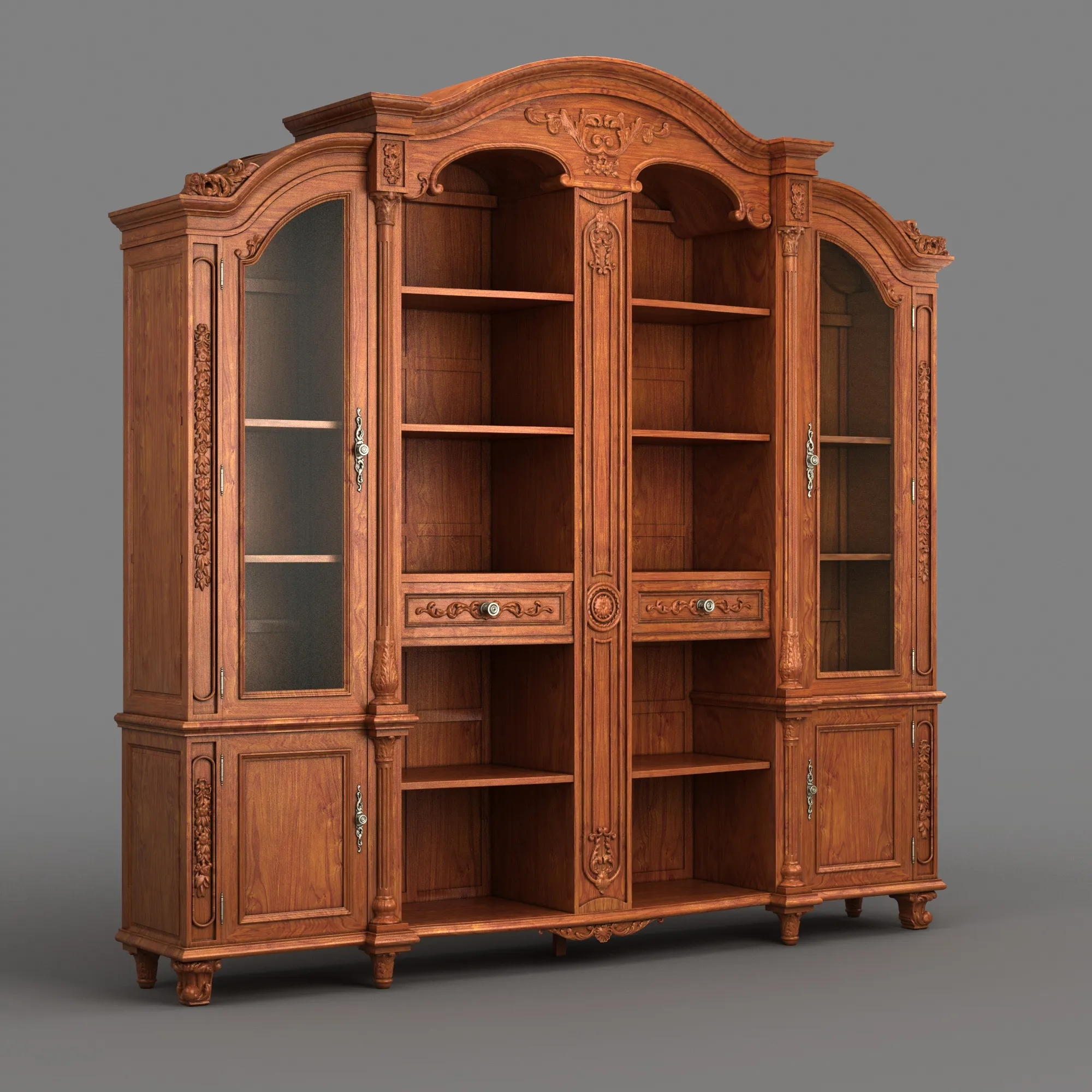 Bookcase 3D Model .c4d .max .obj .3ds .fbx .stl .blend 
