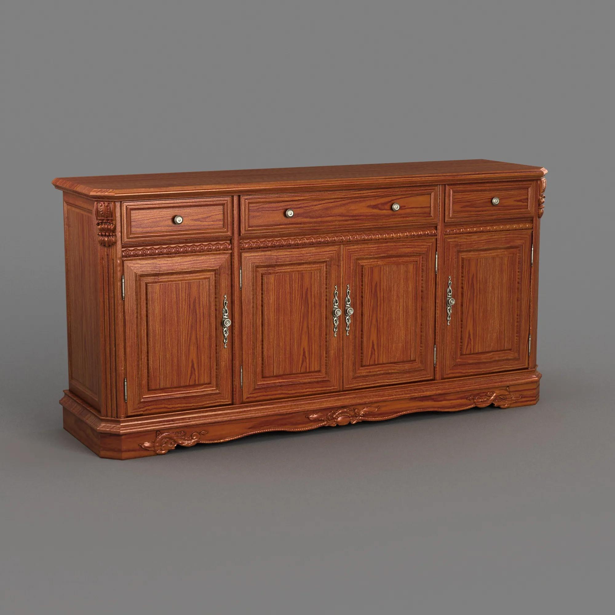 Sideboard 3D Model .c4d .max .obj .3ds .fbx .stl .blend 