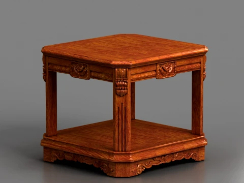 Square table 3D Modell
