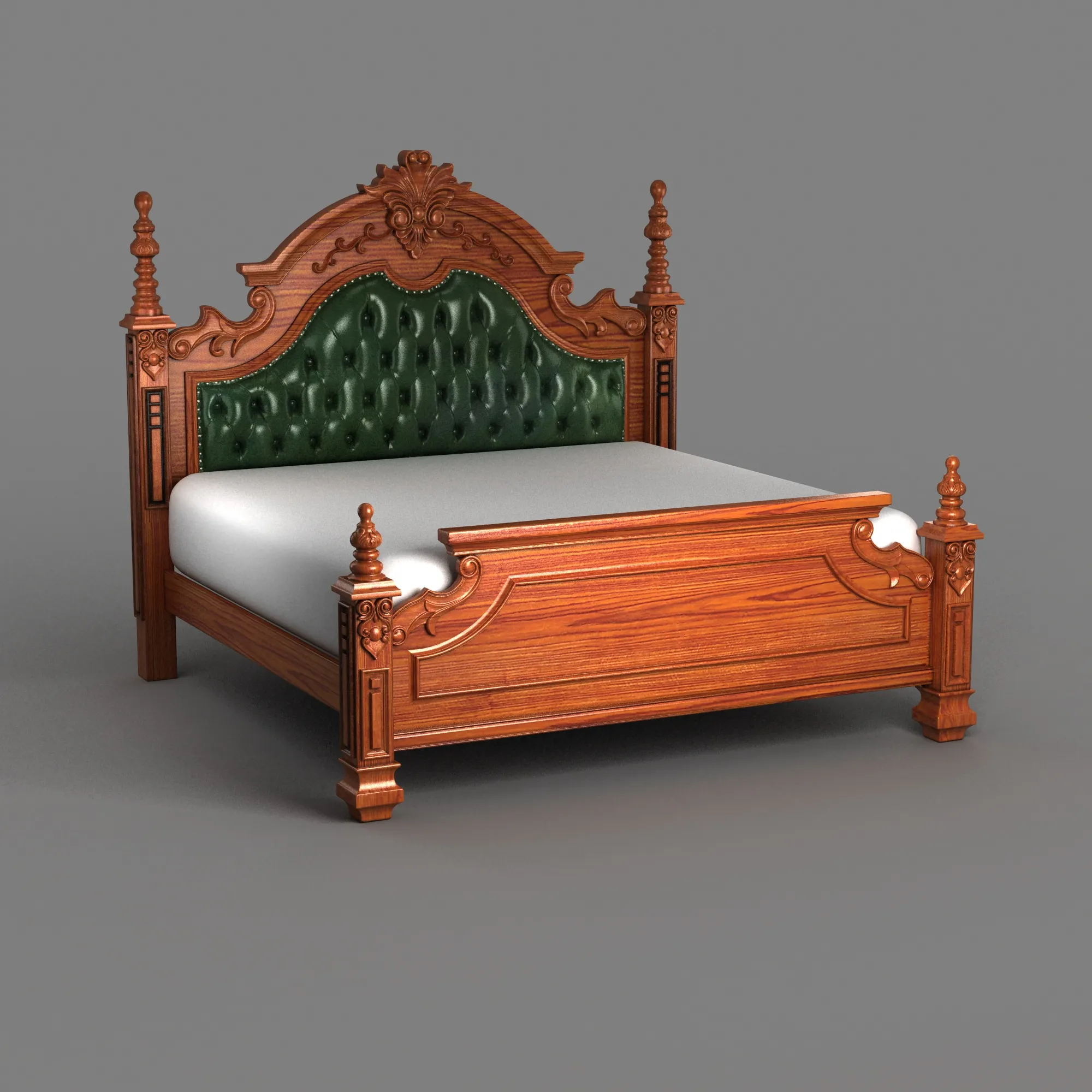 Bed 3D Model .c4d .max .obj .3ds .fbx .stl .blend 