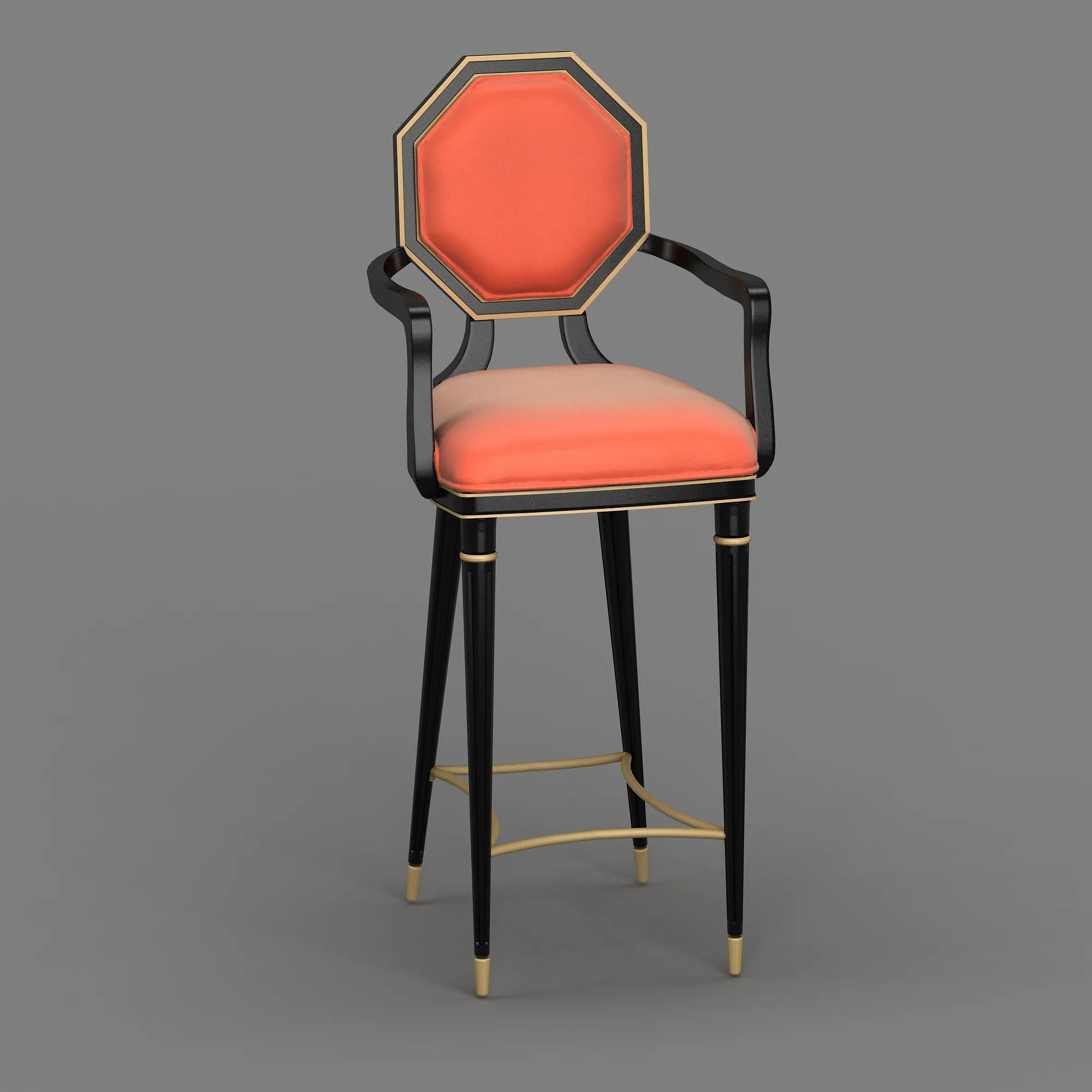 Bar Stool 3D Model .c4d .max .obj .3ds .fbx .stl .blend 