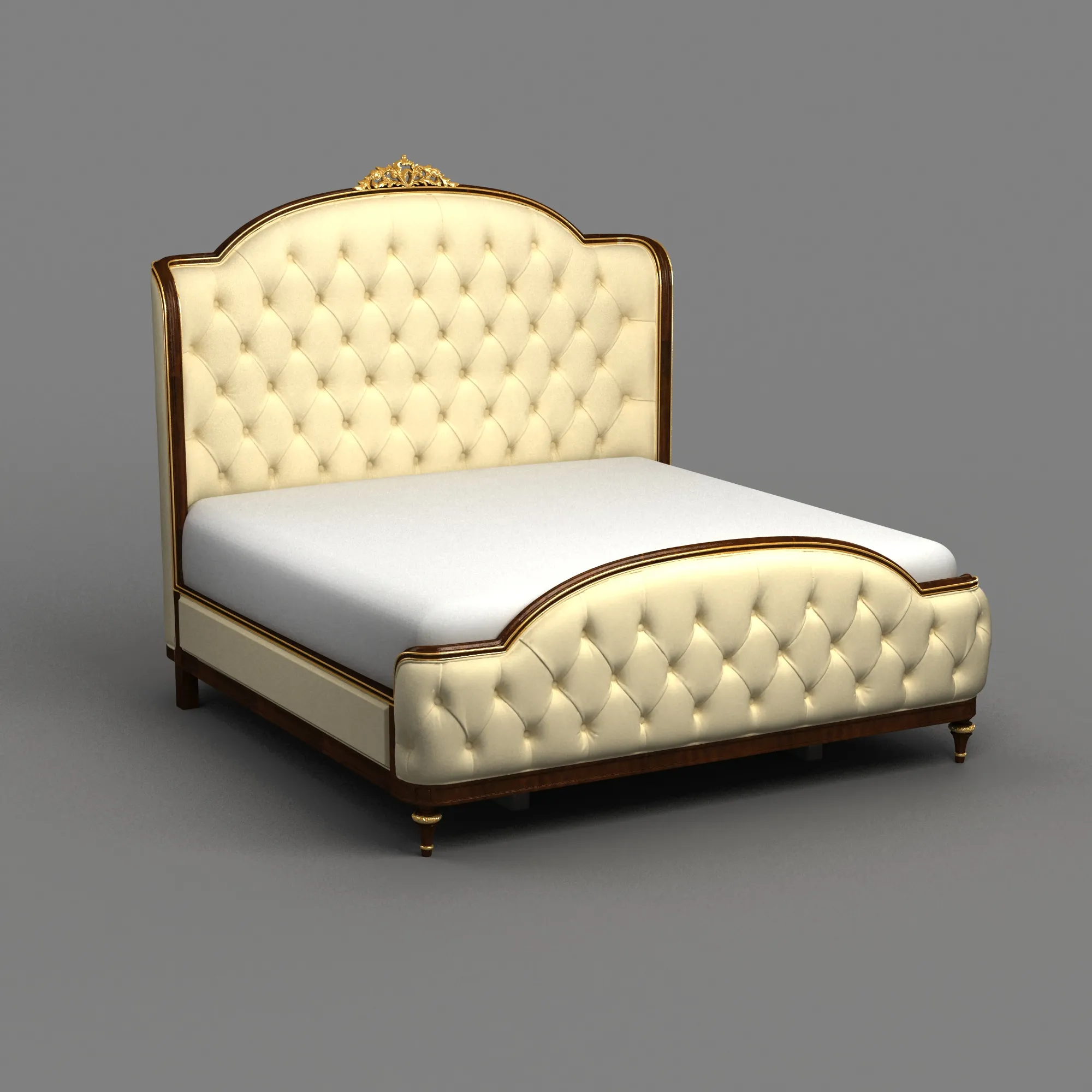 Bed 3D Model .c4d .max .obj .3ds .fbx .stl .blend 