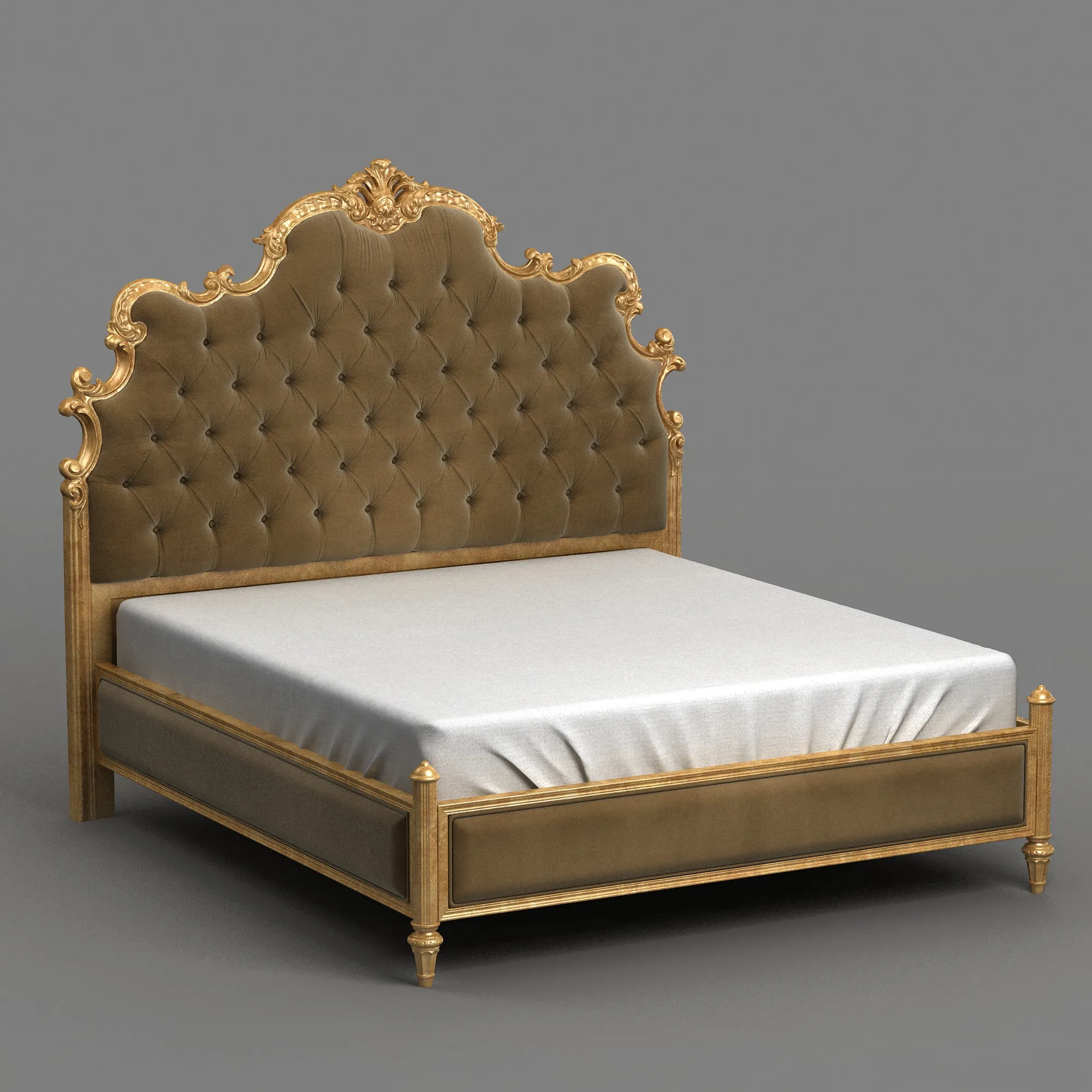 Bed 3D Model .c4d .max .obj .3ds .fbx .stl .blend 