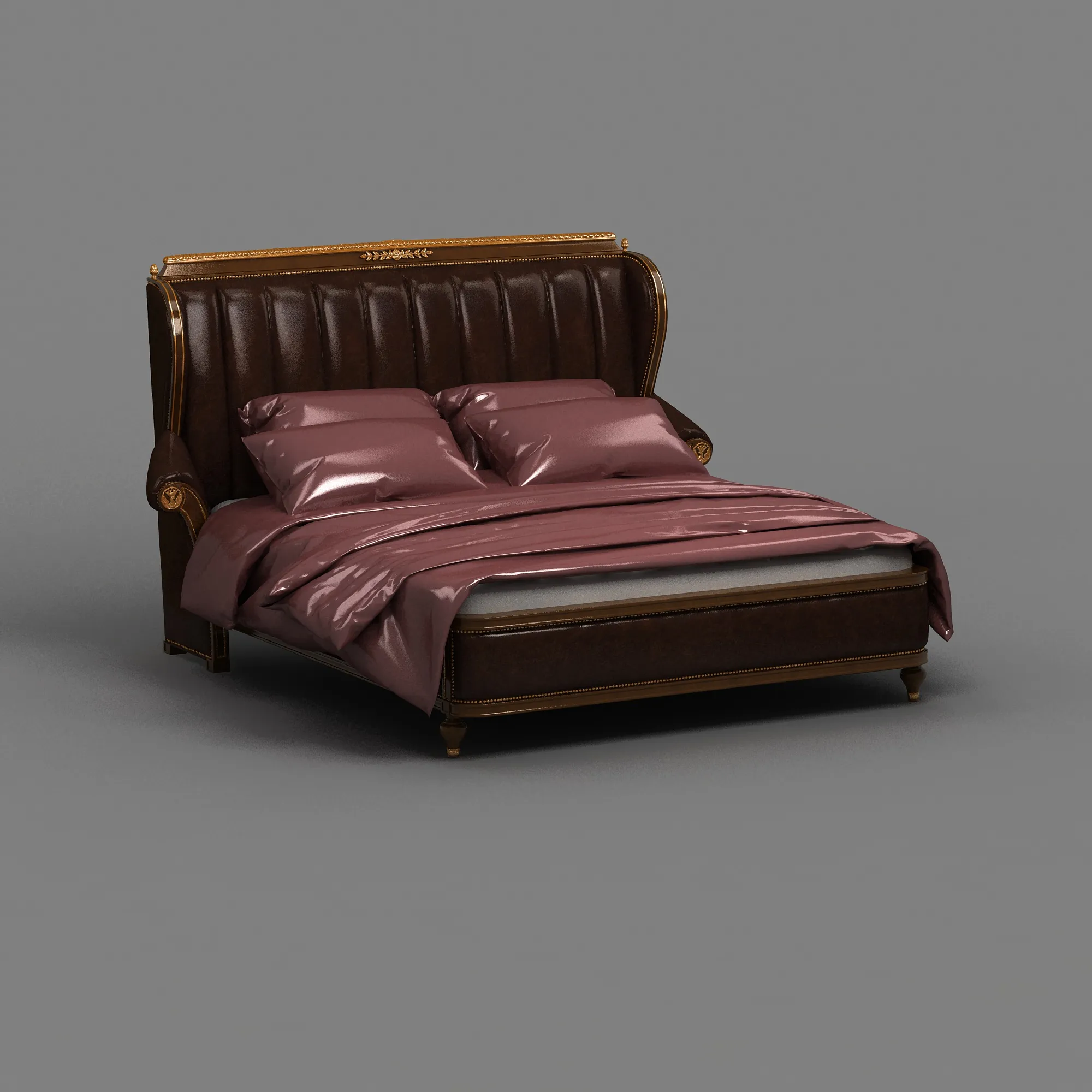 Bed 3D Model .c4d .max .obj .3ds .fbx .stl .blend 