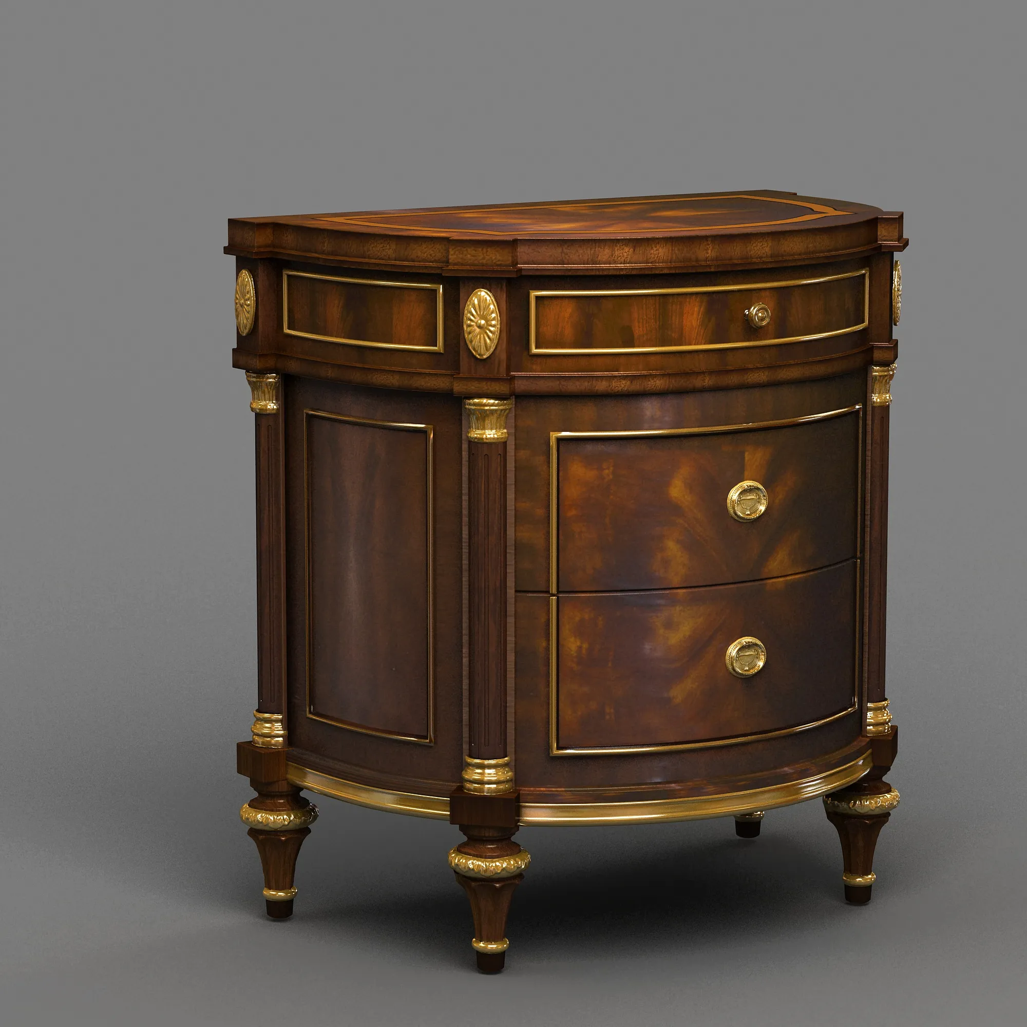 Nightstand 3D Model .c4d .max .obj .3ds .fbx .stl .blend 