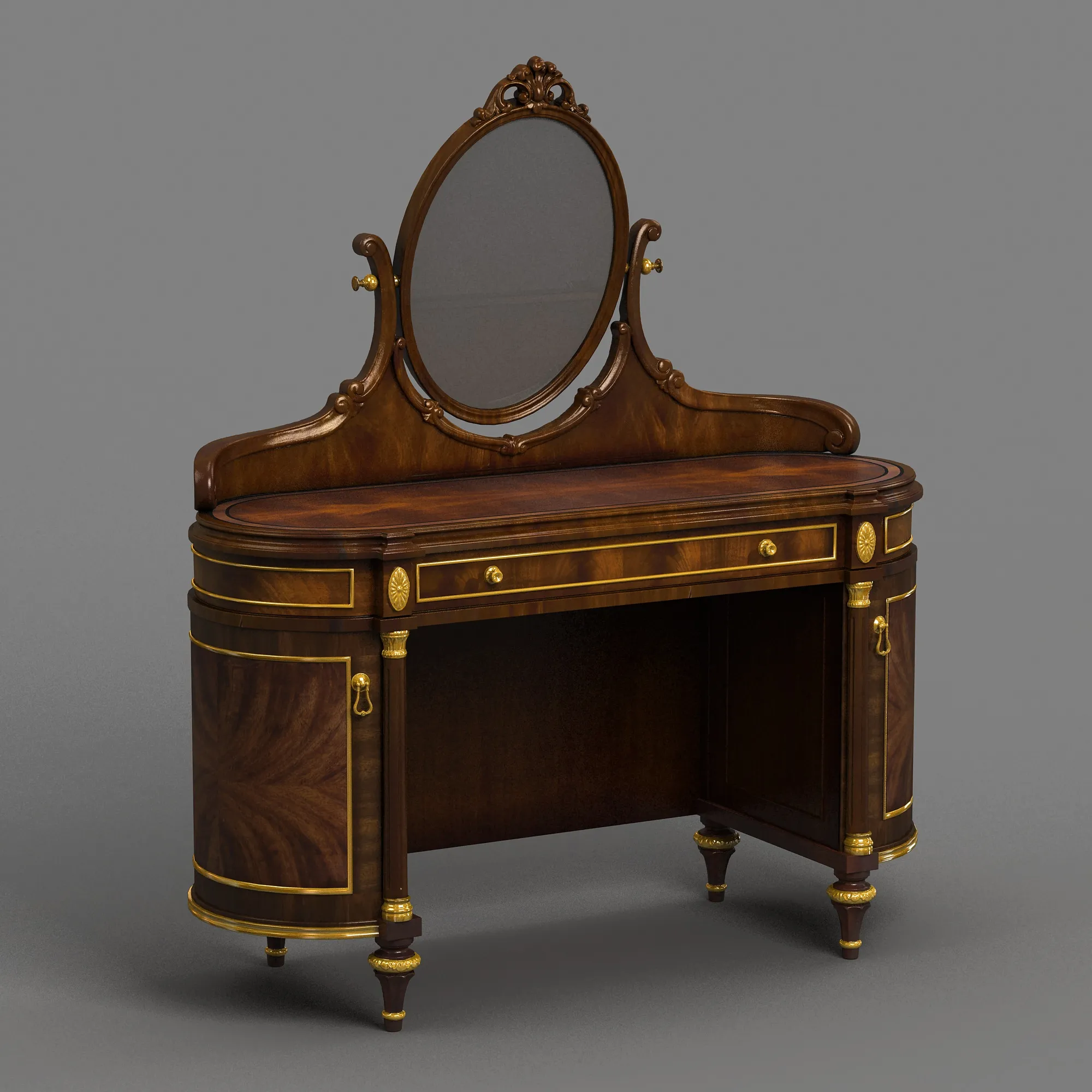 Dressing table 3D Model .c4d .max .obj .3ds .fbx .stl .blend 