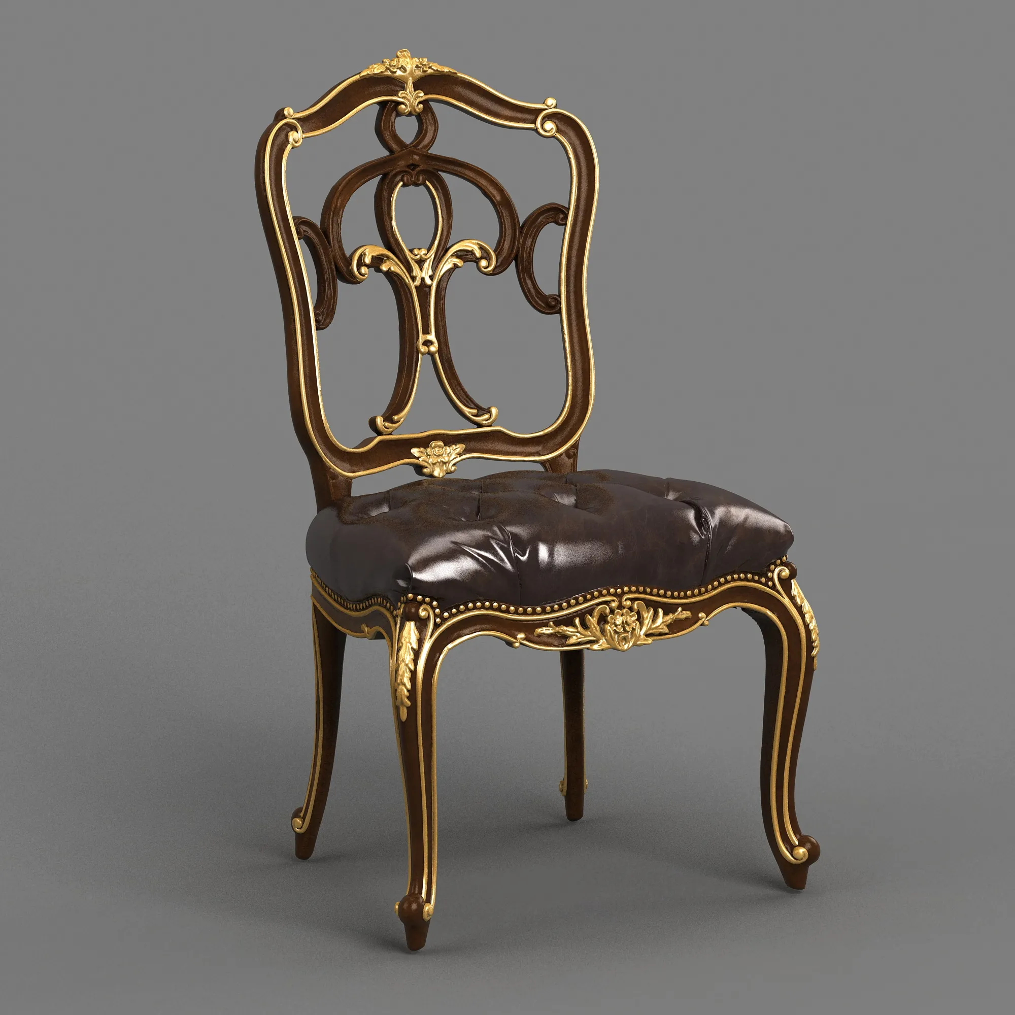 Dining Chair 3D Model .c4d .max .obj .3ds .fbx .stl .blend 