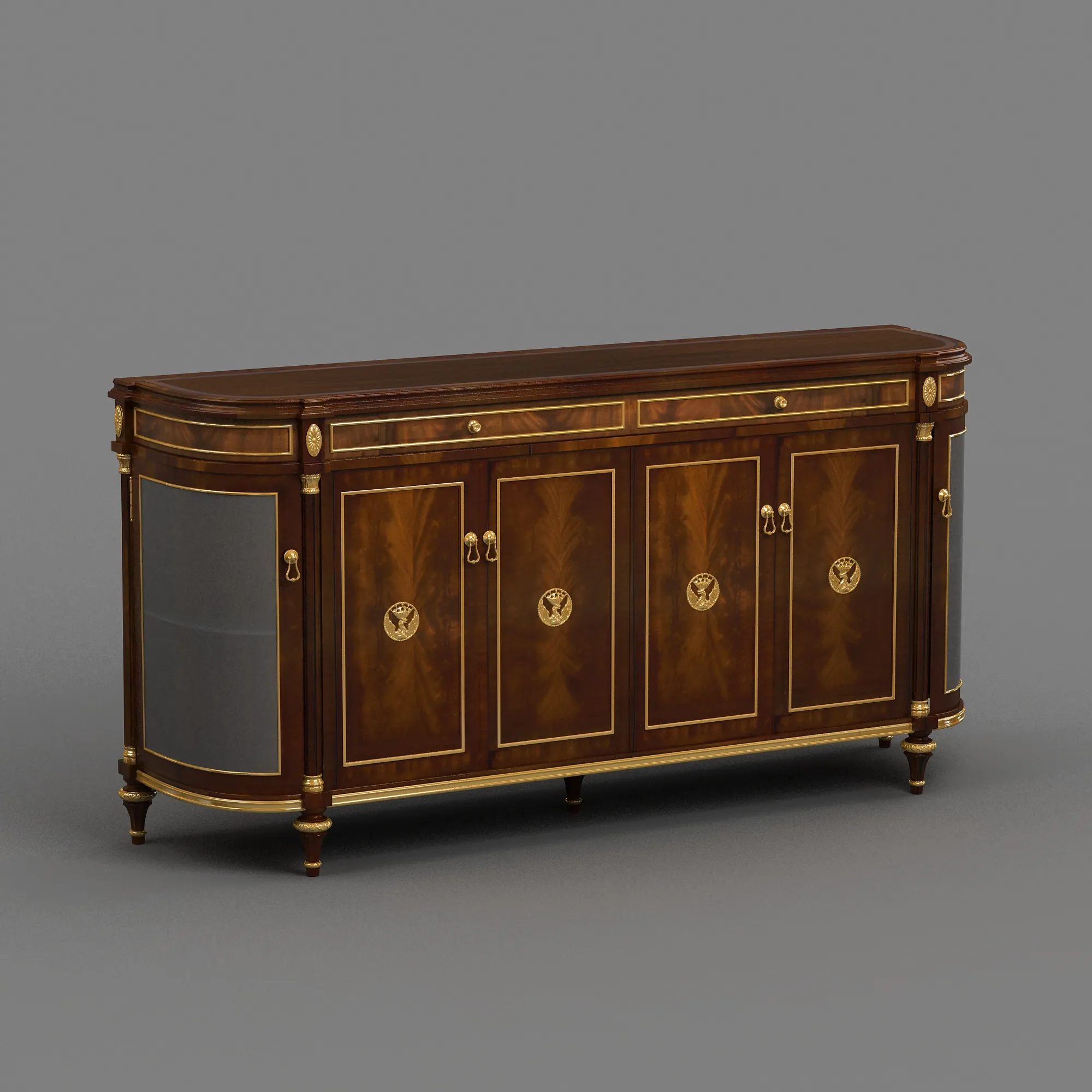 Sideboard 3D Model .c4d .max .obj .3ds .fbx .stl .blend 