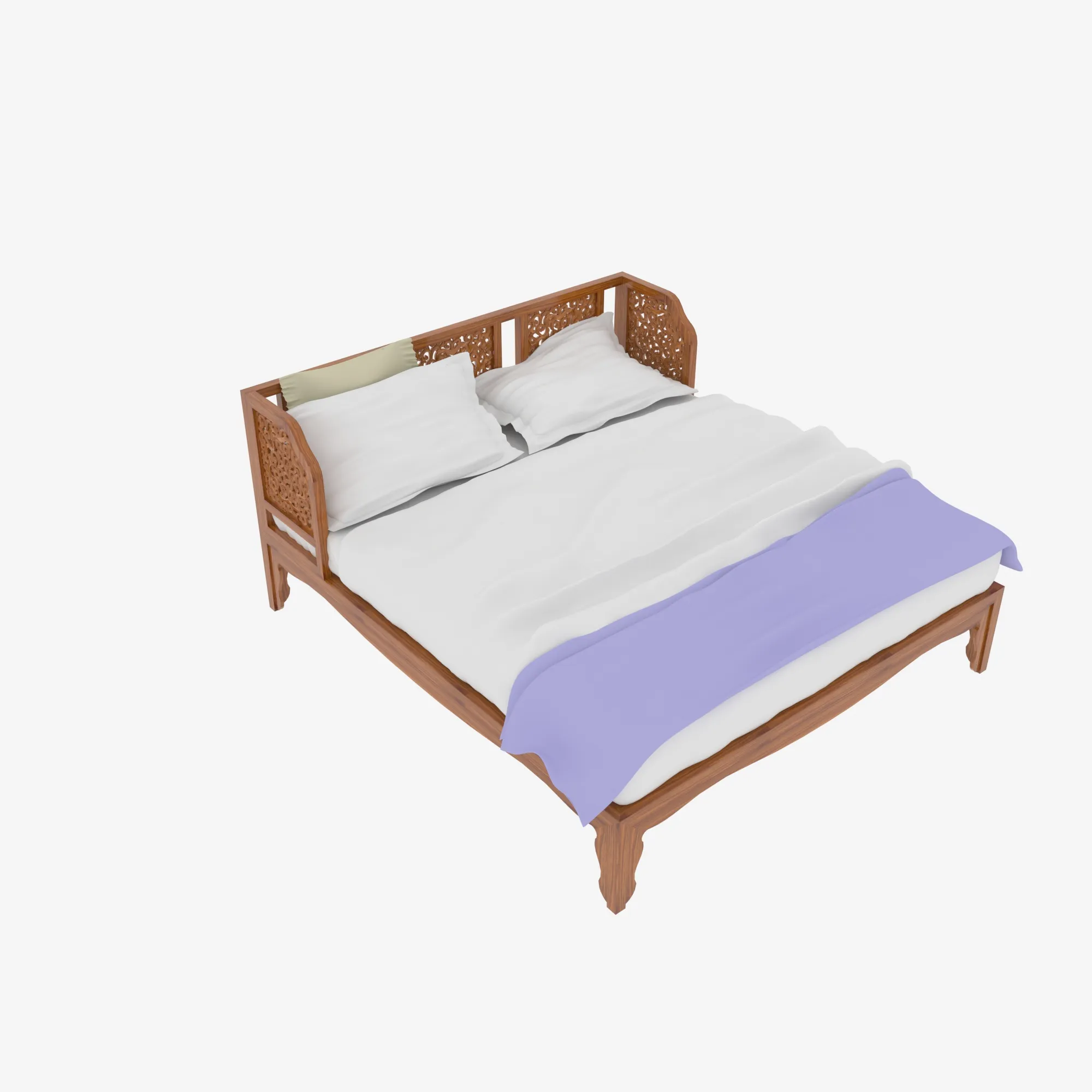 Bed 3D Model .c4d .max .obj .3ds .fbx .stl .blend 