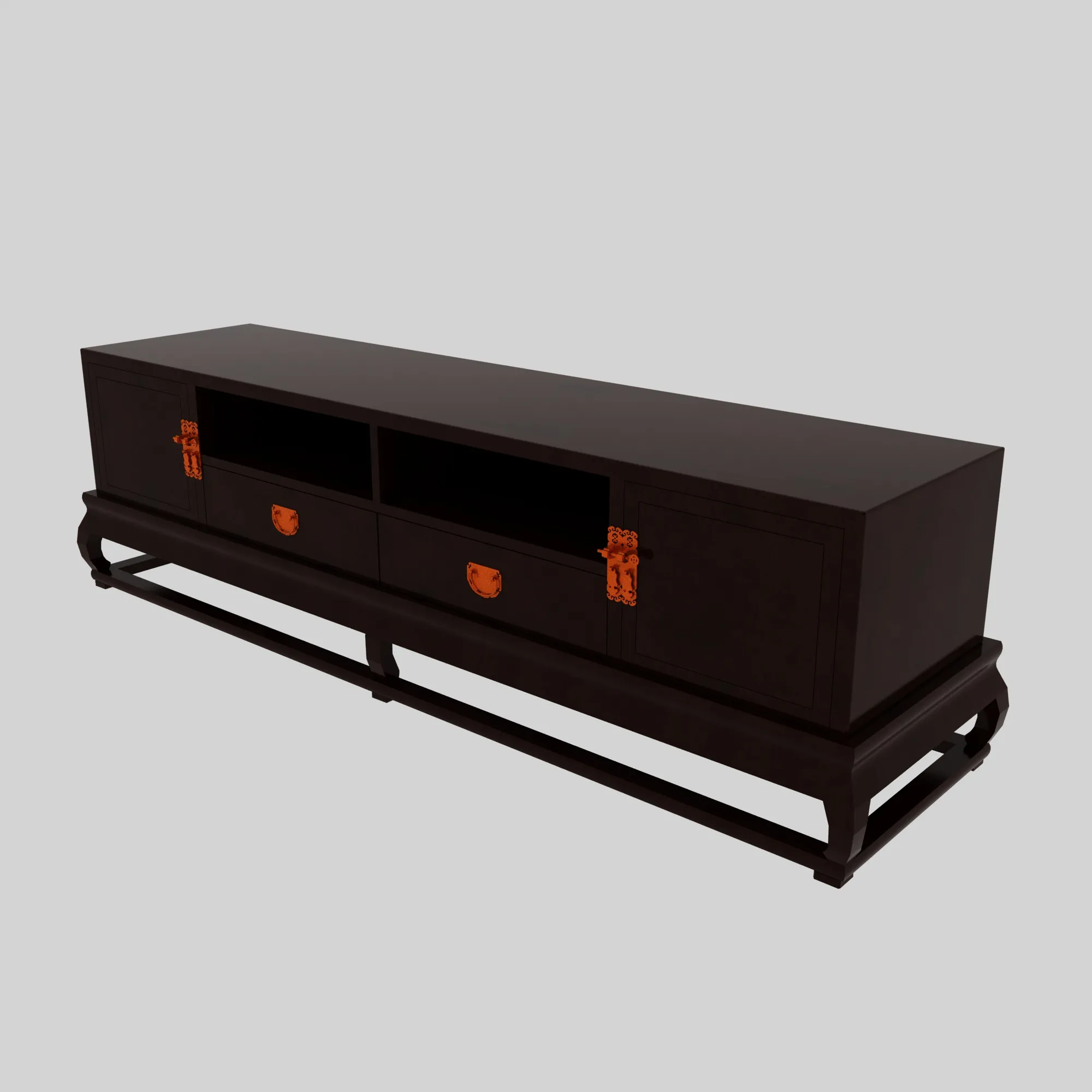 TV stand 3D Model .c4d .max .obj .3ds .fbx .stl .blend 