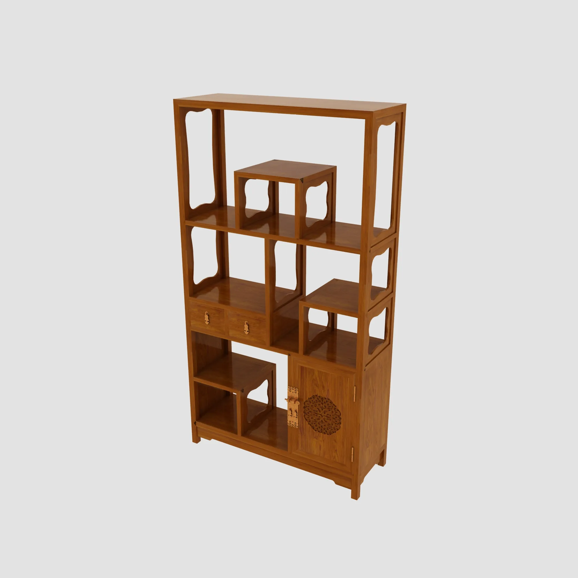 Antique shelf 3D Model .c4d .max .obj .3ds .fbx .stl .blend 