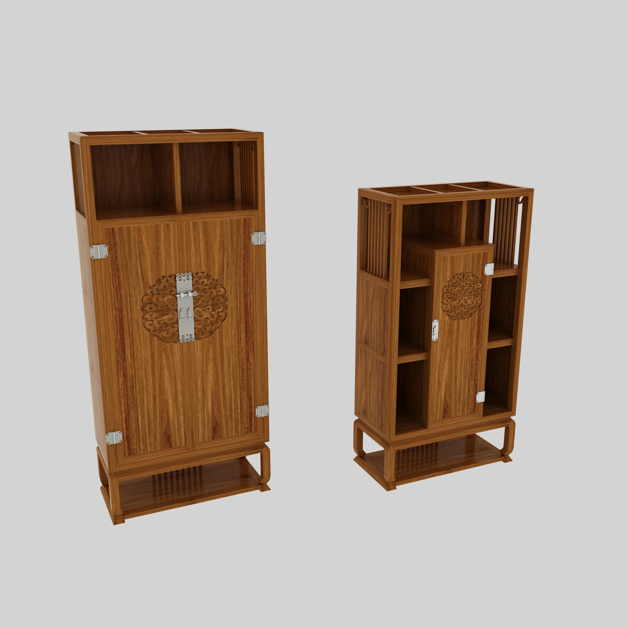 Antique shelf 3D Model .c4d .max .obj .3ds .fbx .stl .blend 