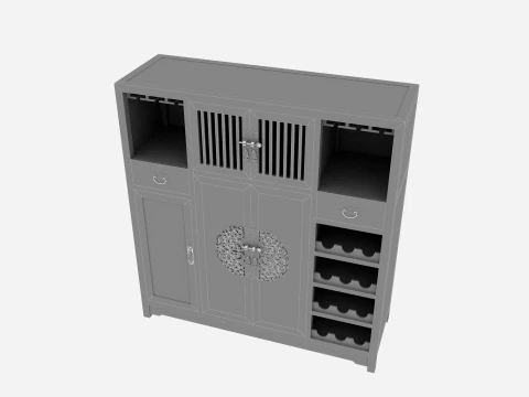 Wine cabinet 3D Model