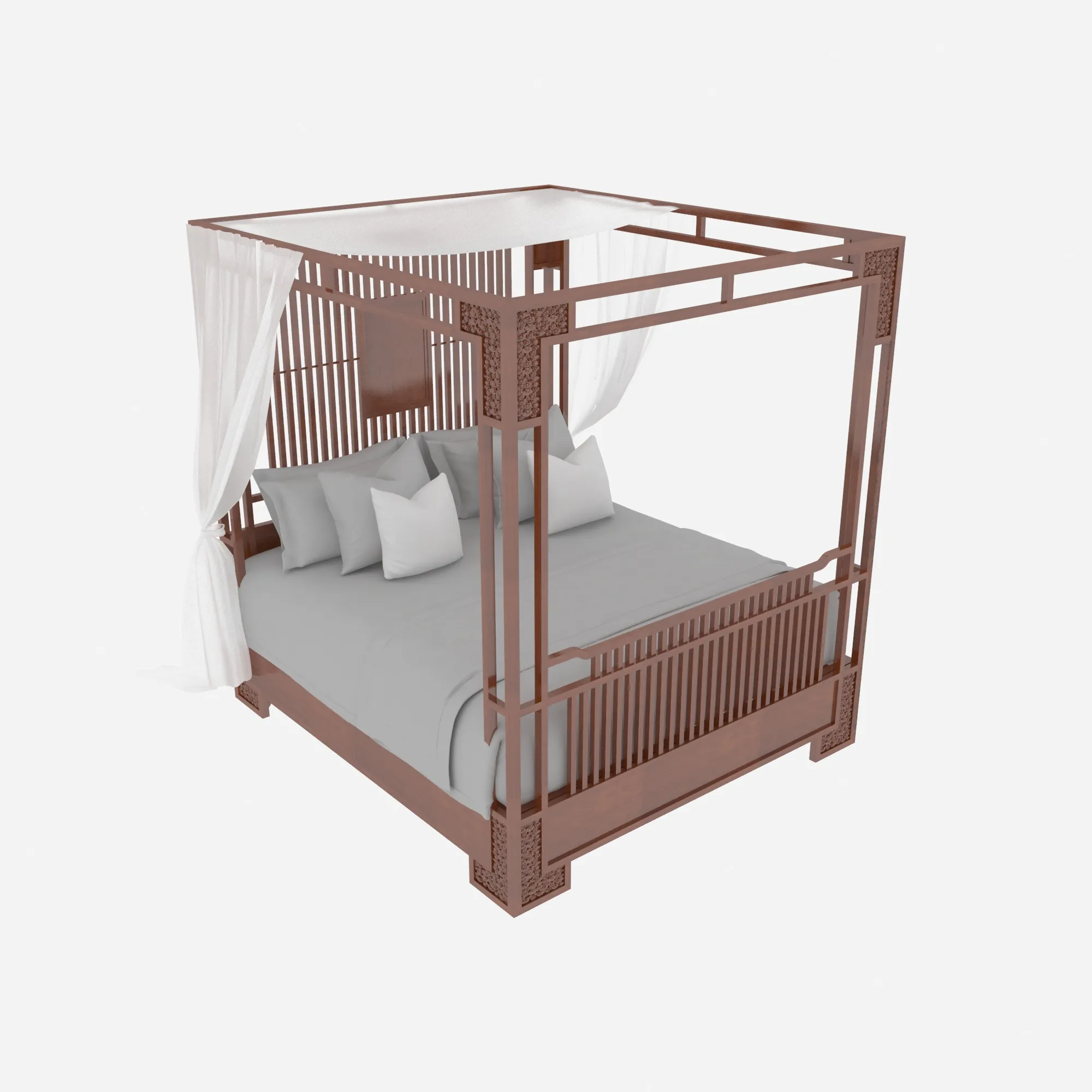 Bed 3D Модель .c4d .max .obj .3ds .fbx .stl .blend 