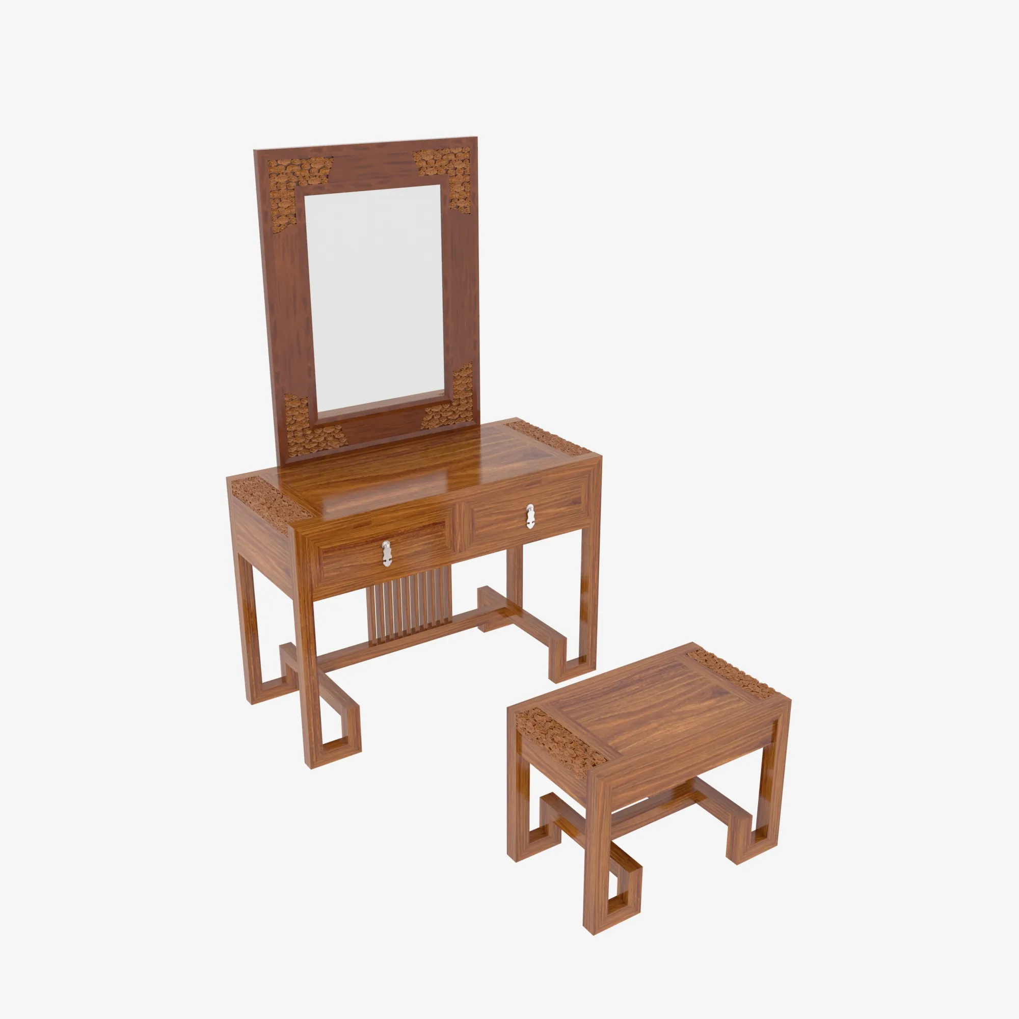 Dressing table 3D Модель .c4d .max .obj .3ds .fbx .stl .blend 