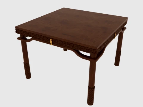 Mahjong table 3D Model