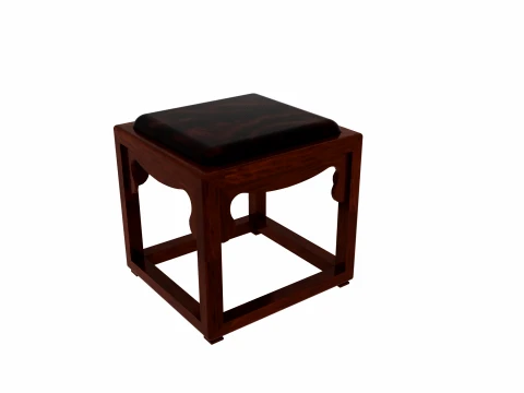 Square stool Modelo 3D