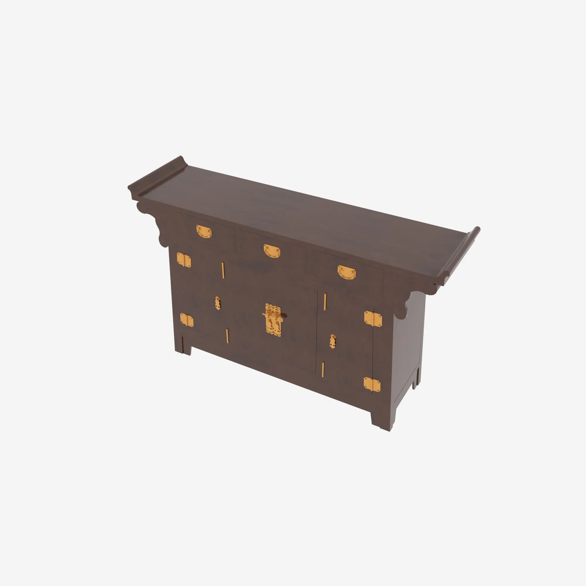 Humpback Cabinet 3D Model .c4d .max .obj .3ds .fbx .stl .blend 