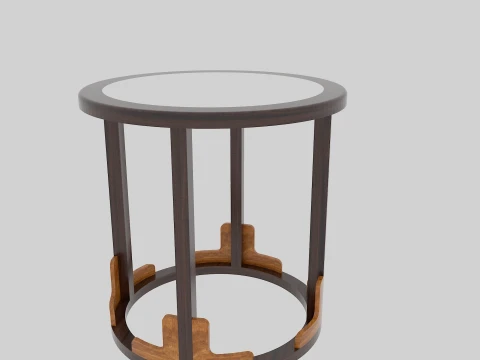 Round stool Model 3D
