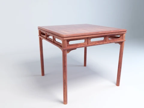 Square table Model 3D