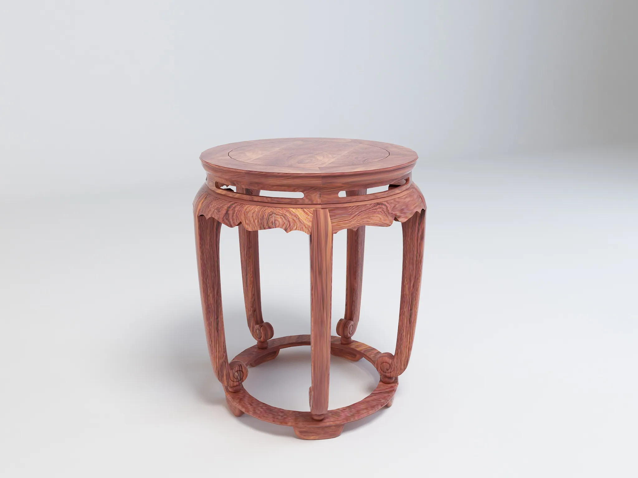 Round stool 3D Модель .c4d .max .obj .3ds .fbx .stl .blend 