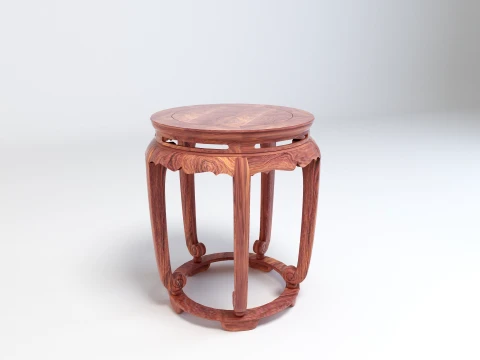 Round stool Model 3D