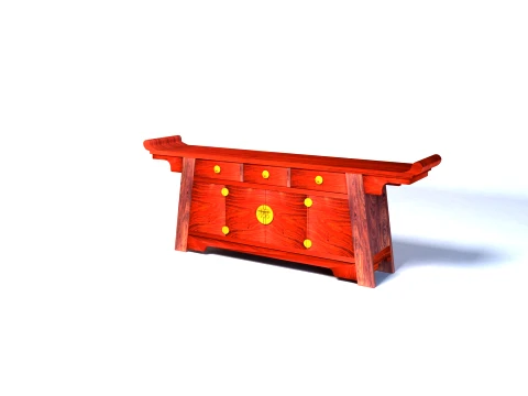 Three-section wardrobe Model 3D