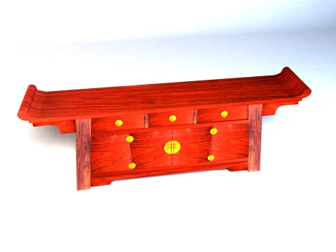 Three-section wardrobe 3D Model