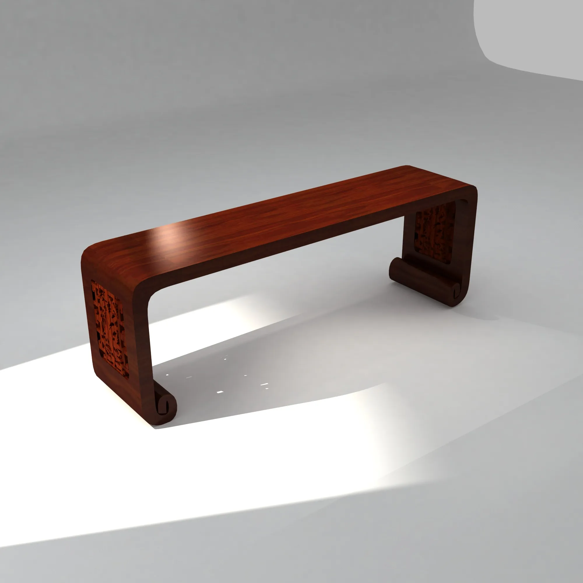 Carved table 3D Model .c4d .max .obj .3ds .fbx .stl .blend