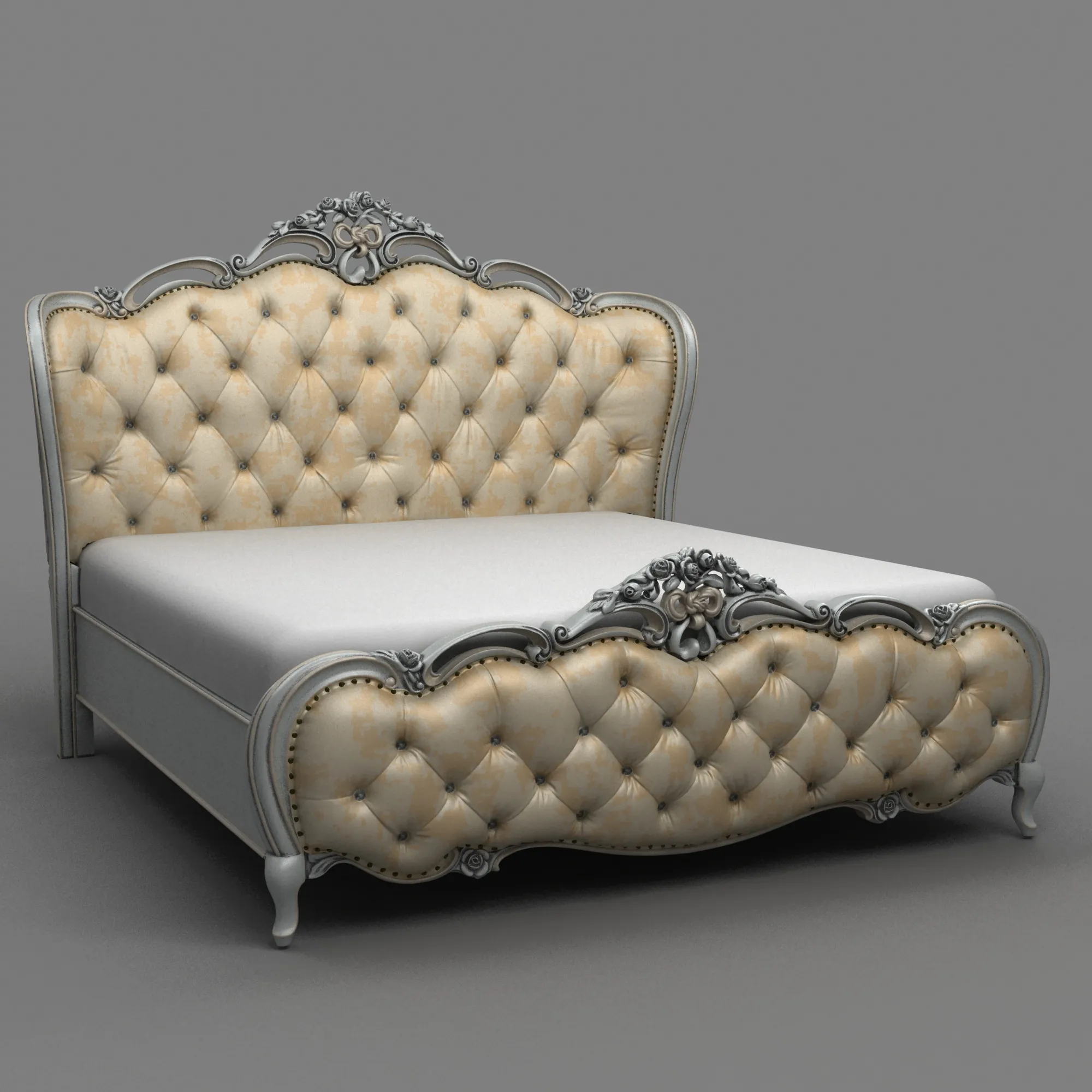 Bed 3D Model .c4d .max .obj .3ds .fbx .stl .blend 