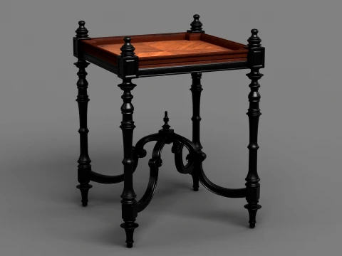 Square table 3D Модель