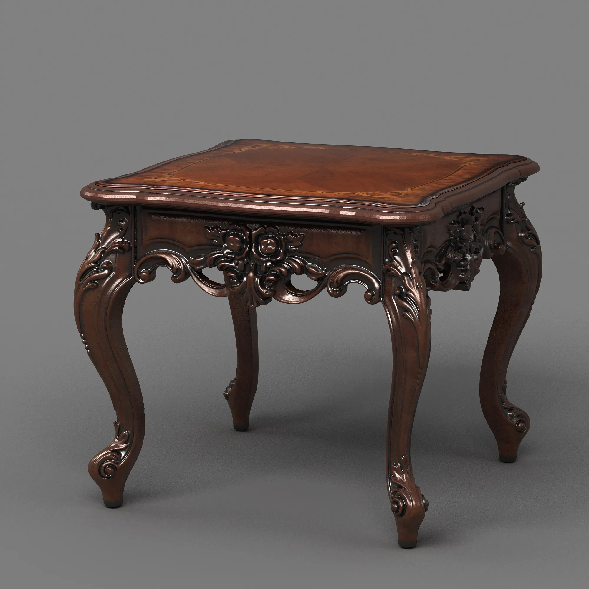 Square table 3D Model .c4d .max .obj .3ds .fbx .stl .blend 
