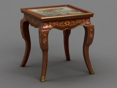 Square table Model 3D