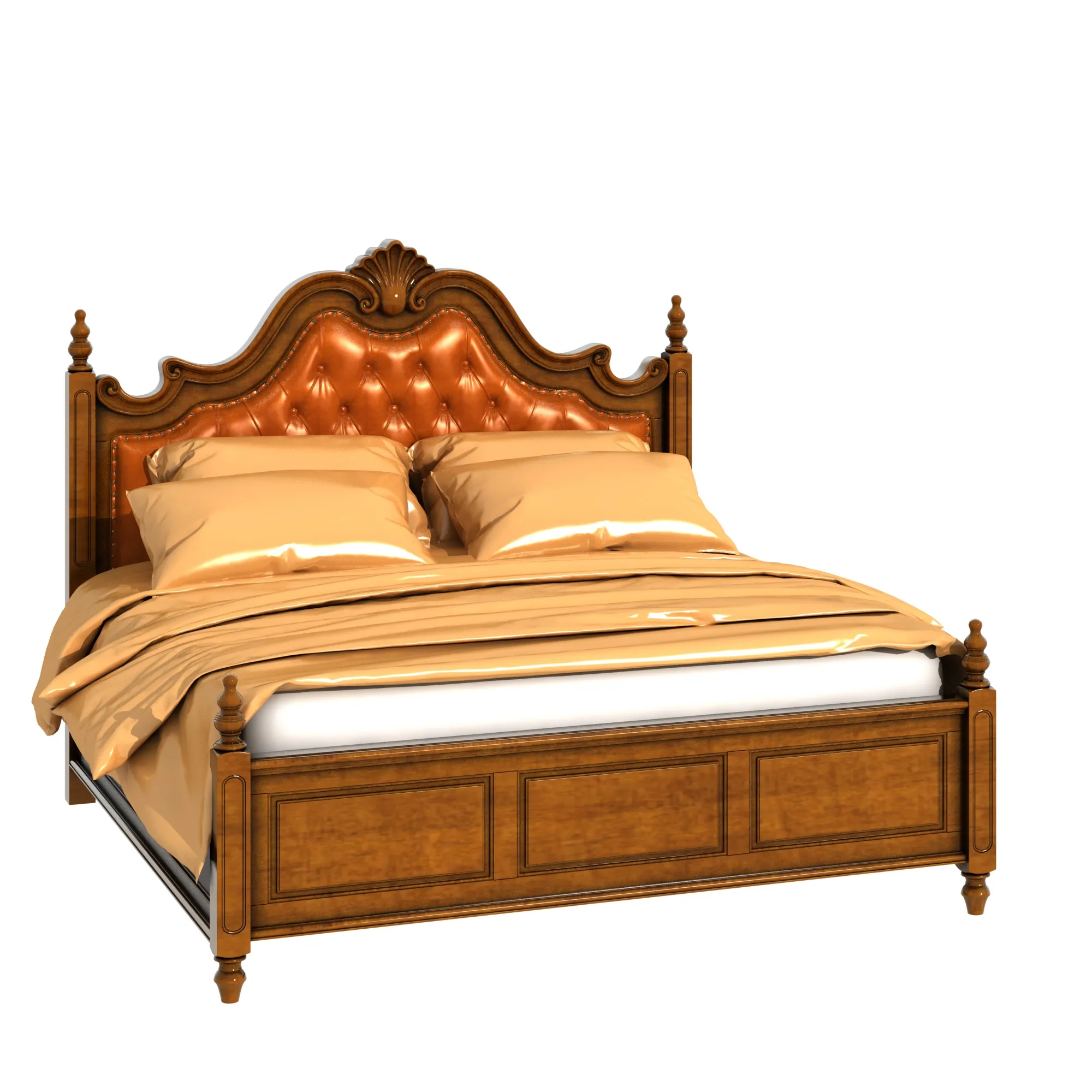Bed 3D Model .c4d .max .obj .3ds .fbx .stl .blend 