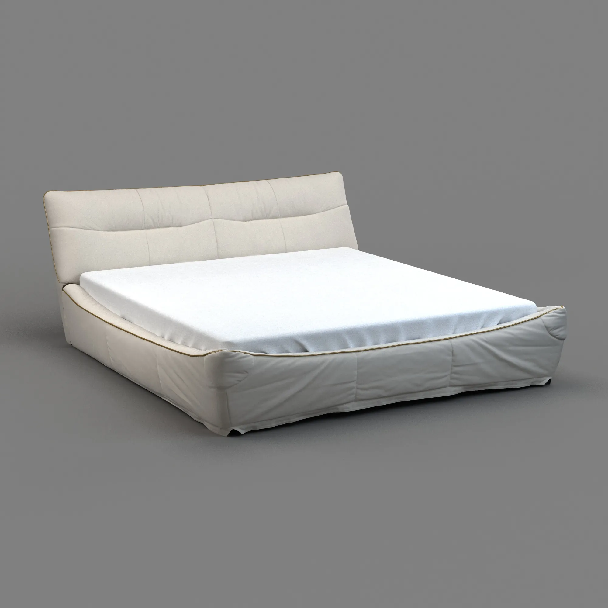 Bed 3D Model .c4d .max .obj .3ds .fbx .stl .blend 