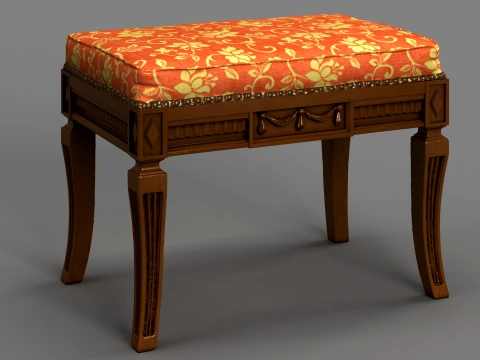 Banqueta de vestir Modelo 3D