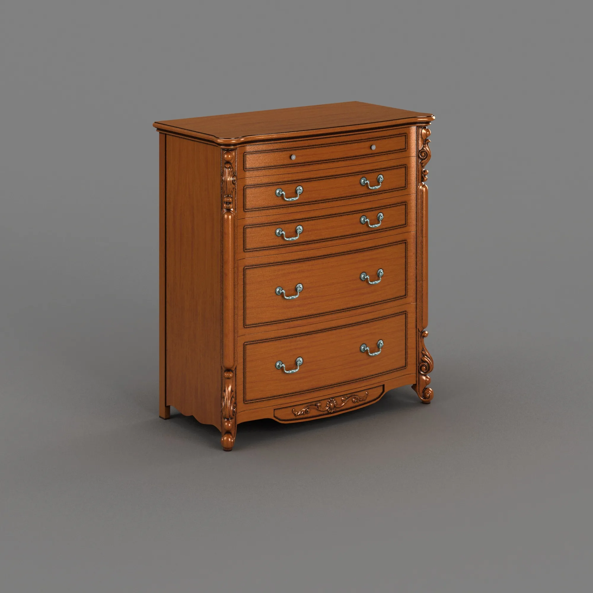 Chest of drawers 3D Model .c4d .max .obj .3ds .fbx .stl .blend