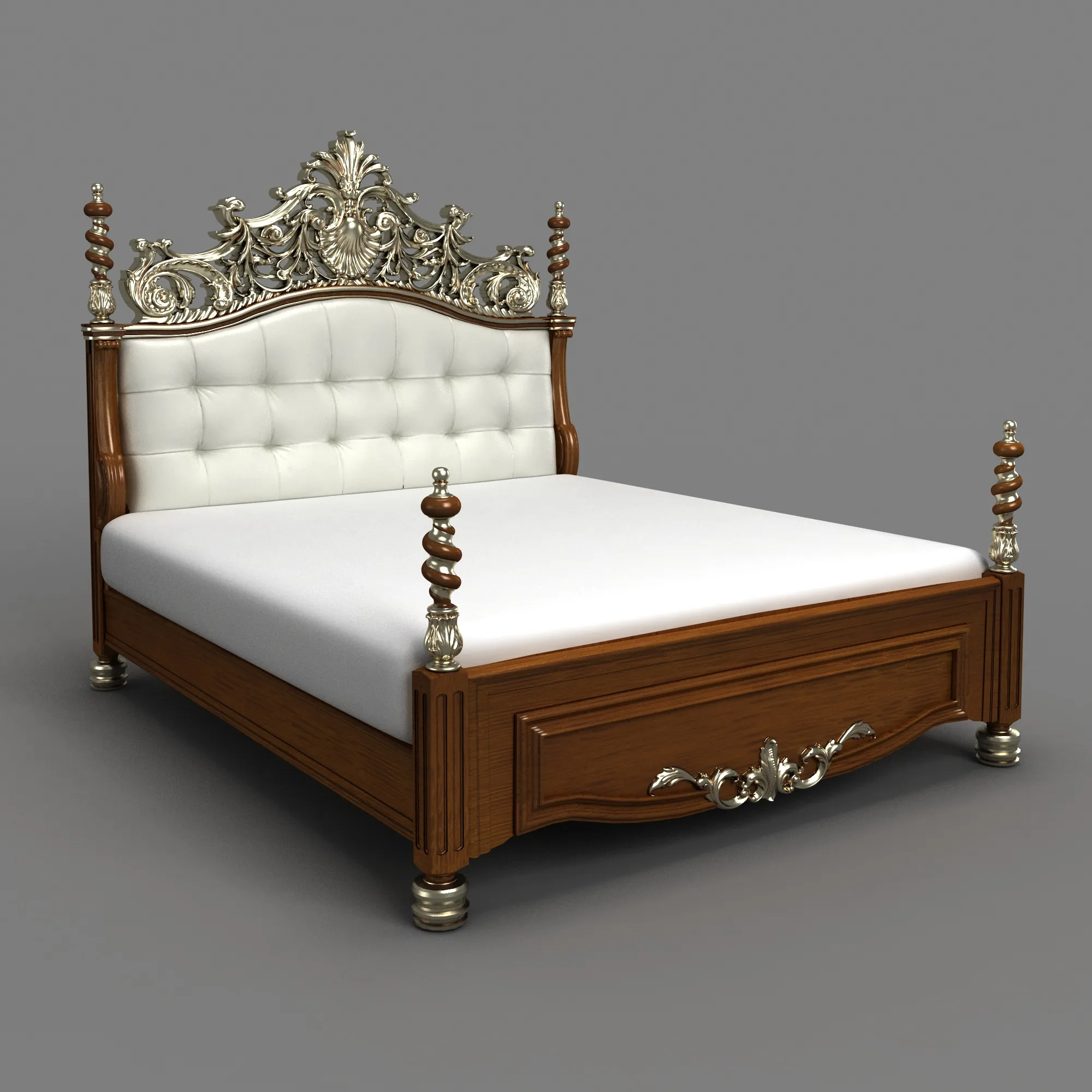 Bed 3D Model .c4d .max .obj .3ds .fbx .stl .blend 