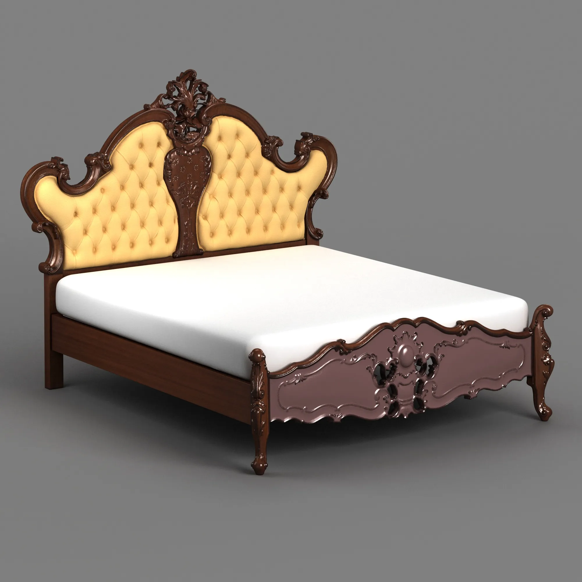 Bed 3D Model .c4d .max .obj .3ds .fbx .stl .blend 
