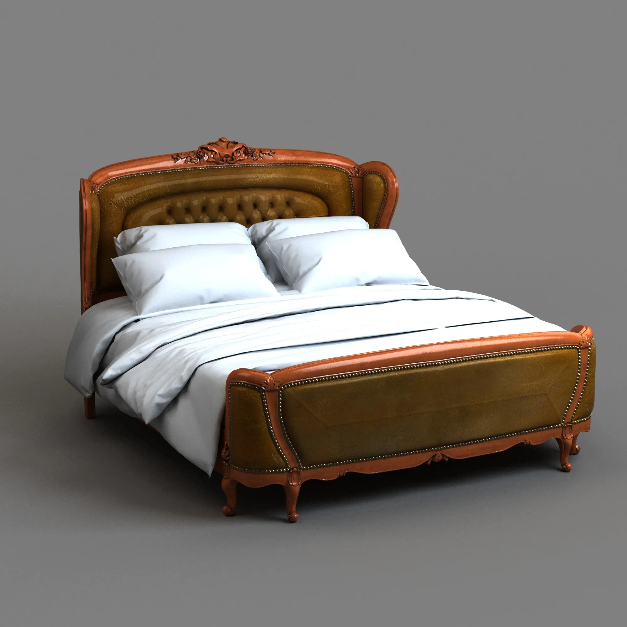 Bed 3D Model .c4d .max .obj .3ds .fbx .stl .blend 