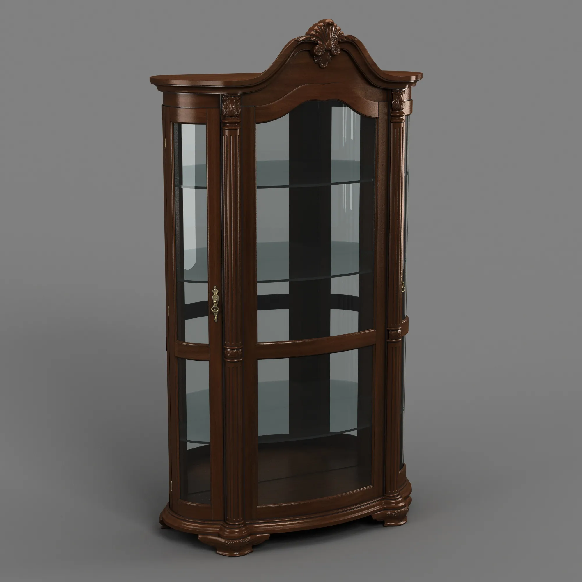 Wine cabinet 3D Model .c4d .max .obj .3ds .fbx .stl .blend 