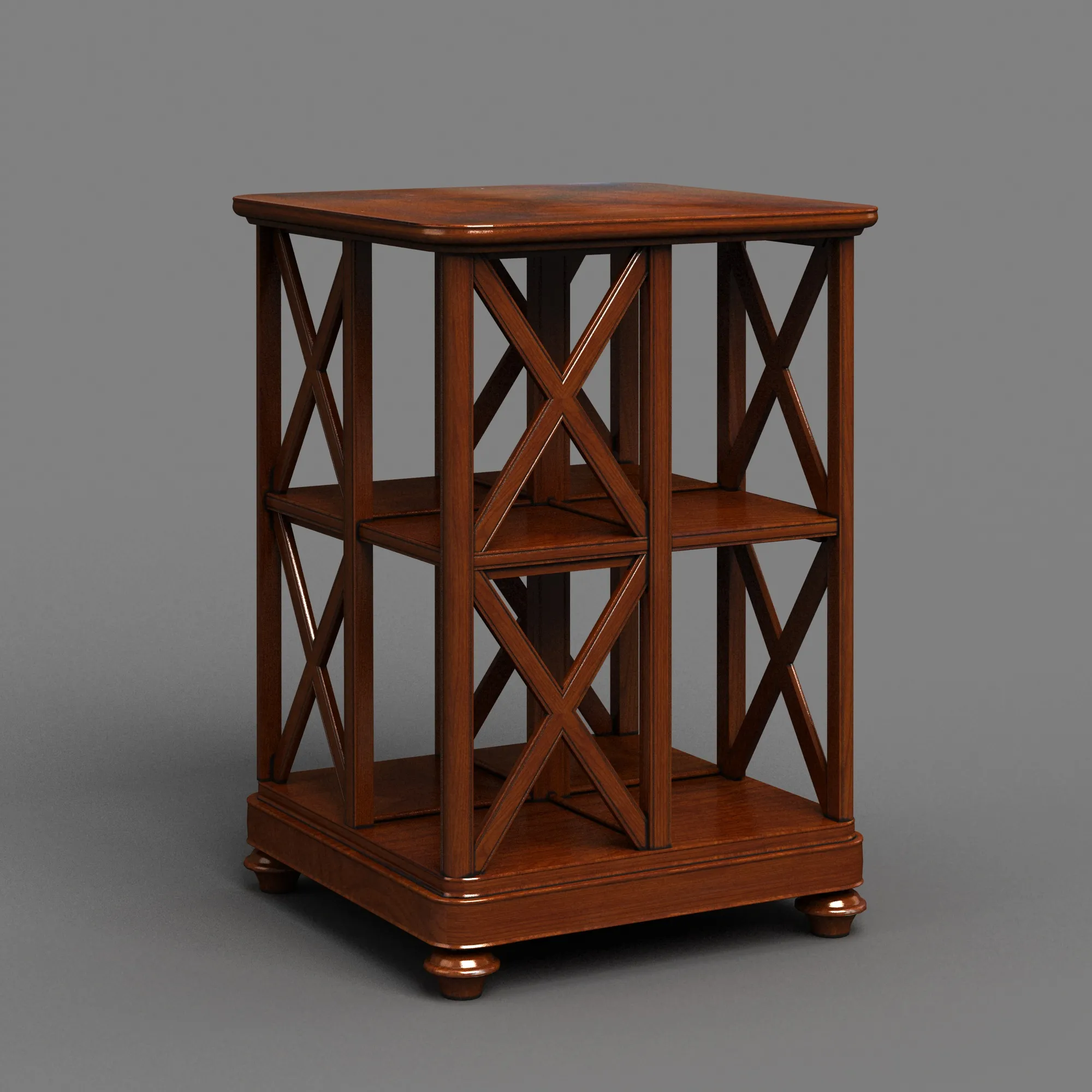 Bookshelf 3D Model .c4d .max .obj .3ds .fbx .stl .blend 